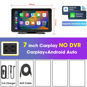 7"/10.26" 4K Dash Cam Wireless Carplay Android Auto Car DVR 360° Rotate Dual Len Rear Camera GPS Navigation Video Recorder