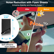 Dash Cam Cable Management Kit – Auto Trim Tool, 10 Clips, 9.8 Ft Reusable Cable Ties, 20" Sleeve, Adhesive Foam Sheets, Premium Cleaning Cloth – Vehicle Wire Organizer
