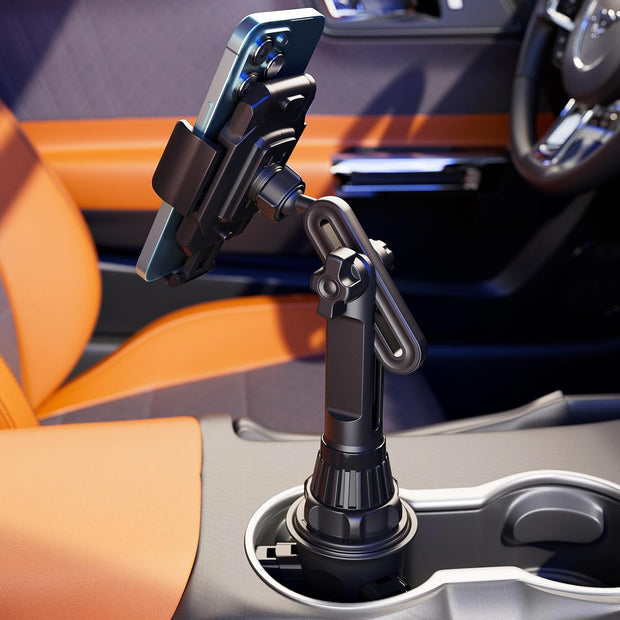 Cup Phone Holder for Car, Universal Adjustable Cup Holder Phone Mount Compatible with Iphone, Samsung, Huawei, LG, Sony, and Nokia