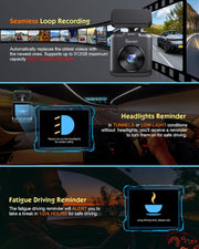 C1 5K Dash Cam - Built-In GPS and 5G Wifi, 5K/4K/2.5K UHD Dashcam with APP, 2" IPS Screen Dash Camera with Super Night Vision, Loop Recording, WDR, 150° Wide, G-Sensor, Supports 512GB Max