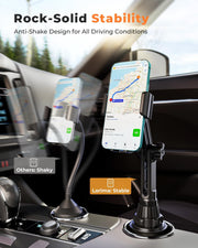 Cup Phone Holder for Car, Universal Adjustable Cup Holder Phone Mount Compatible with Iphone, Samsung, Huawei, LG, Sony, and Nokia