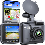 R2-4K Dash Cam Built-In Wifi 6 GPS Car Dashboard Camera Recorder with UHD 2160P, 2.4" IPS Screen, 150° Wide Angle, WDR, Night Vision