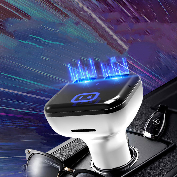 Smart Voice Car Fast Charge Dual USB PD Protocol FM Bluetooth Stereo Transmitter