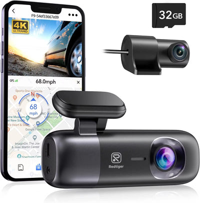 F9 Dash Cam 4K Front and Rear Wifi GPS Car Camera for Parking Mode Car Dvr for Night Vision Car Recorder by App Control